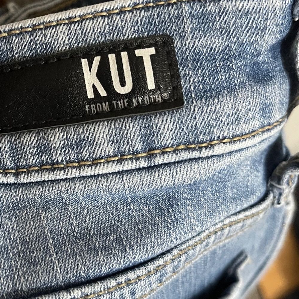 Kut from the KLOTH High Rise Connie Fab Ab Ankle Skinny Raw Hem Blue Jeans Sz-4 - Picture 6 of 9